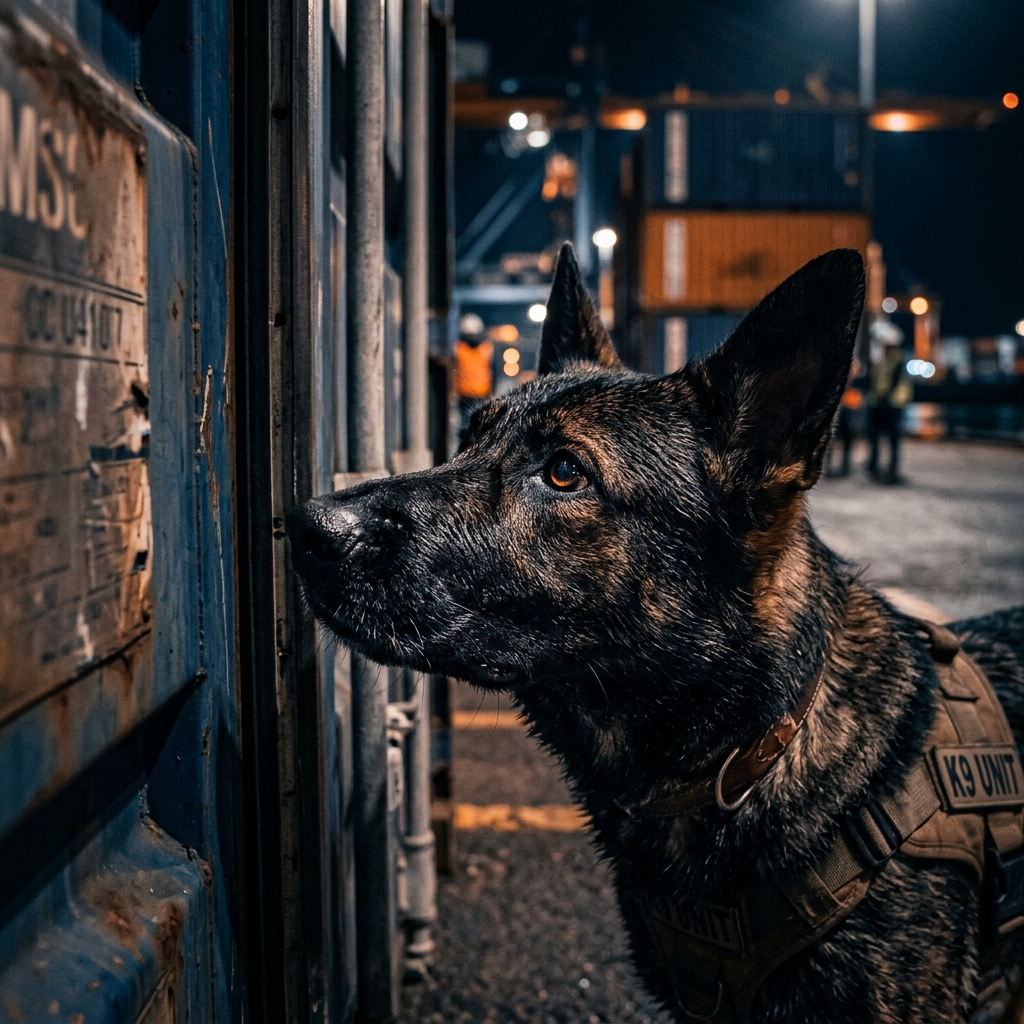 Inspeção Canina K-9: A Linha de Frente da Segurança Portuária